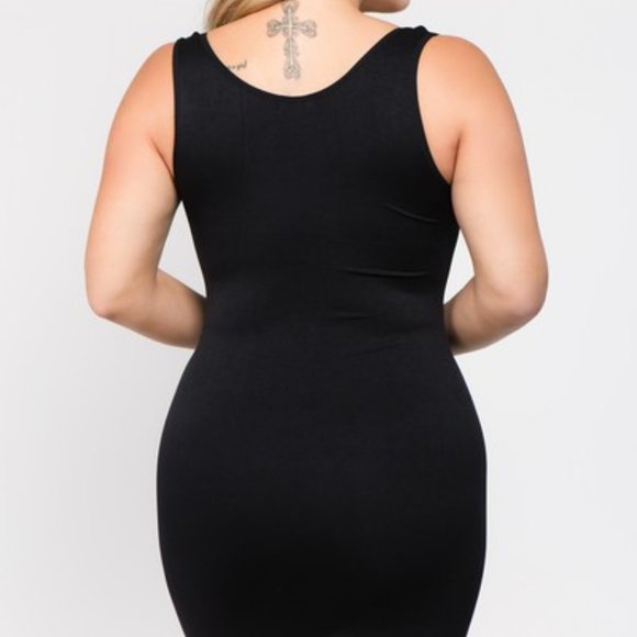 Plus Size Women's Body-Con Tank Top Mini Dress - Picture 4 of 5